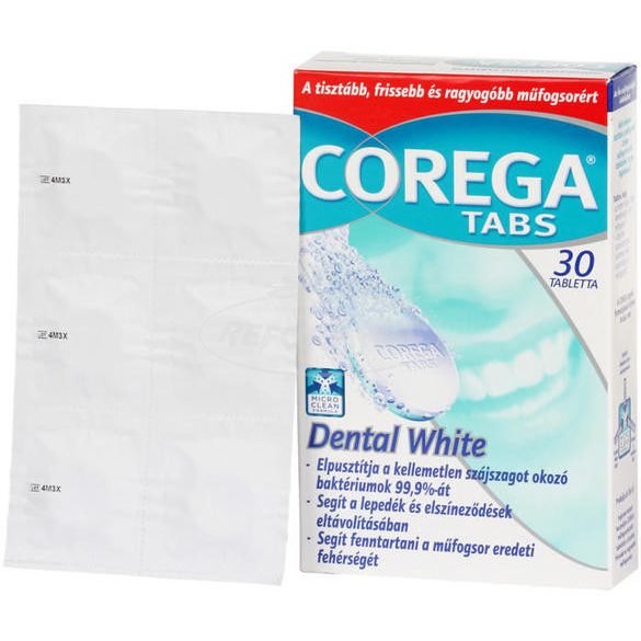 Corega Tabs műfogsortisztító tabletta Denta Weiss 30x