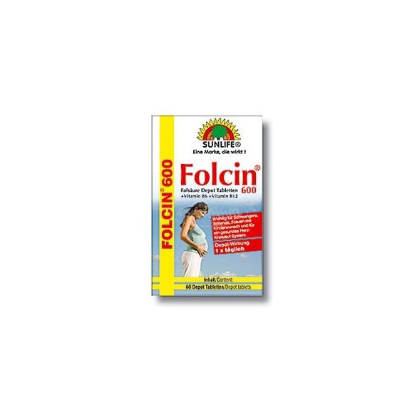 Sunlife Folcin folsav+B6+B12 vitamin 60x