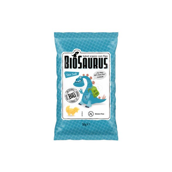 Biopont Kukoricás snack tengeri sós bio BioSaurus Junior 50g