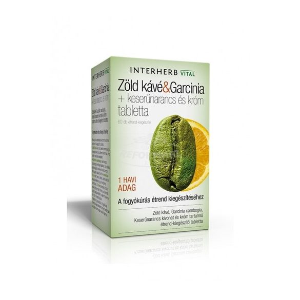 Interherb Vital Zöld Kávé és Garcinia+keserűnarancs tabl 60x