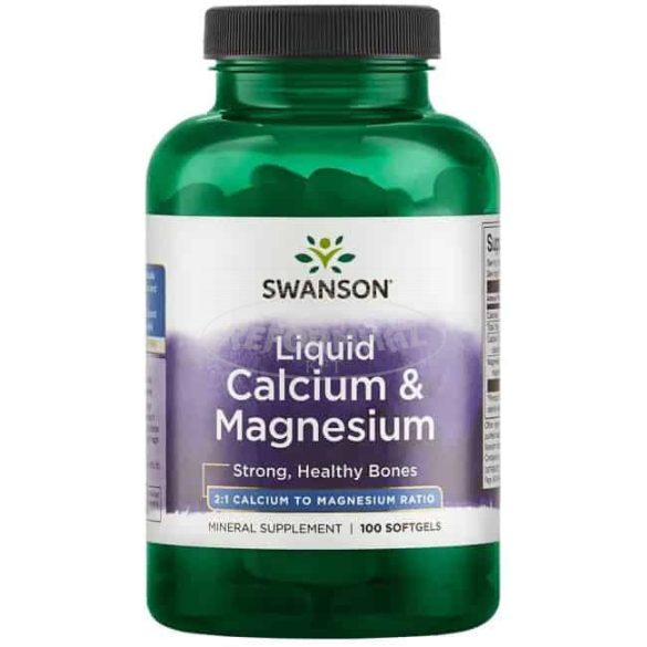 Swanson liquid calcium magnézium lágyzselatin kapszula 100x