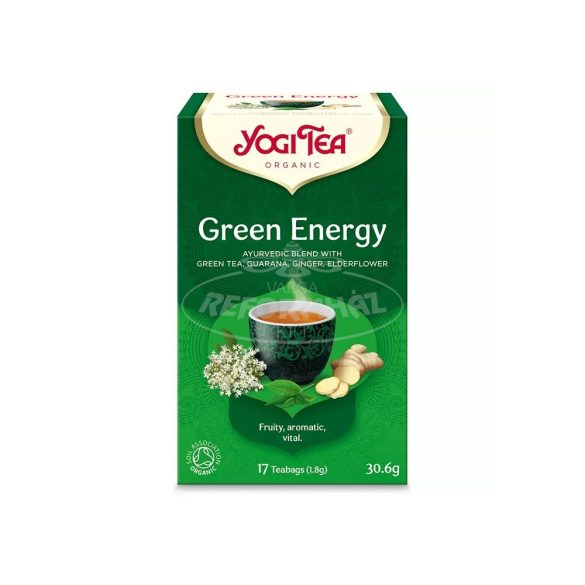 Yogi bio tea Ayurveda zöld energia gyógynövényekkel 17x