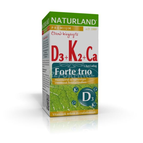 Naturland D3+K2+Ca forte trio 30x