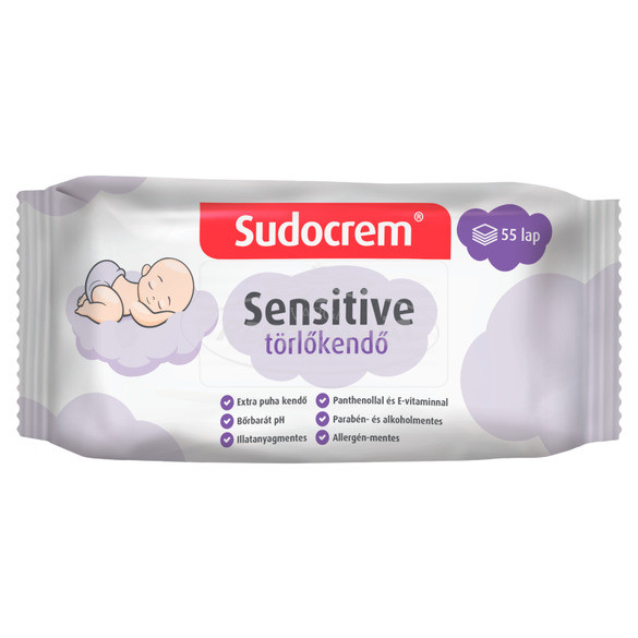 Sudocrem Törlőkendő Sensitive 55x