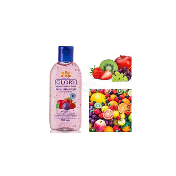 Glory antibacteriális kézfertőtlenítő gél vegyes Gyümölcs 100ml