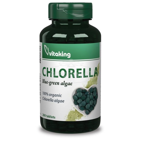 Vitaking chlorella kék zöld alga 100% organic tabletta 200x