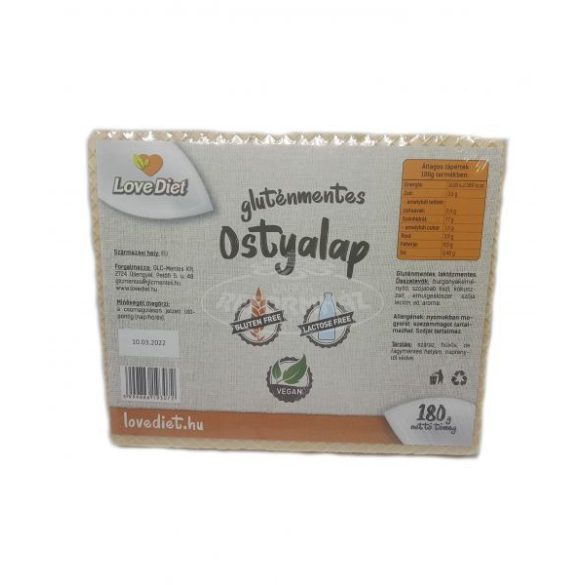 Love Diet Ostyalap gluténmentes 180g