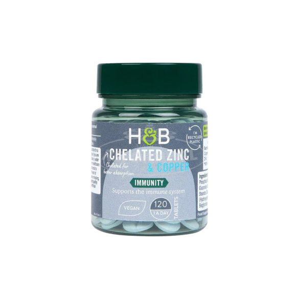 Holland and Barrett Cink 15mg+réz tabletta 120x