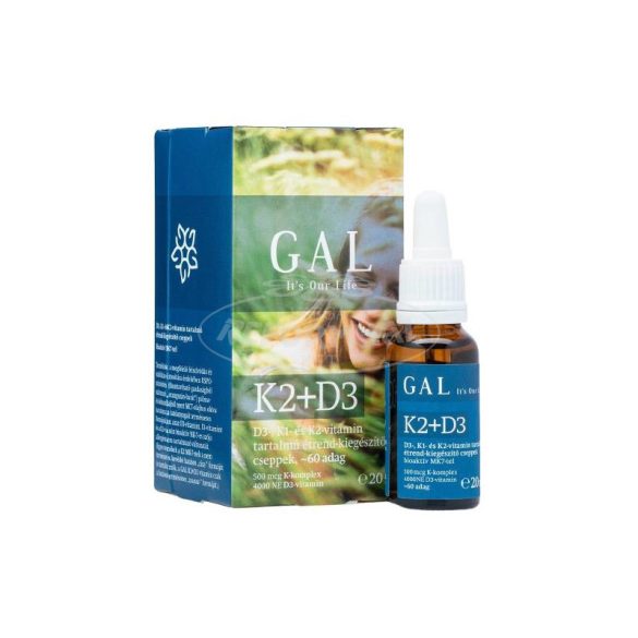 GAL K2+D3 +K1 K-komplex+D3 500mcg csepp 20ml