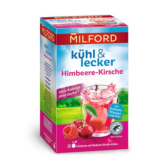 Milford Málna-cseresznye ízű gyümölcstea hideg teához 20x