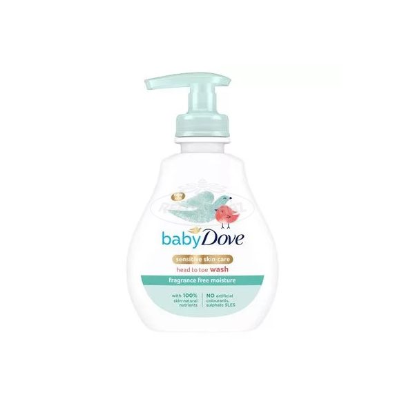 Dove Baby illatmentes babafürdető&sampon érzékeny bőrre 200ml