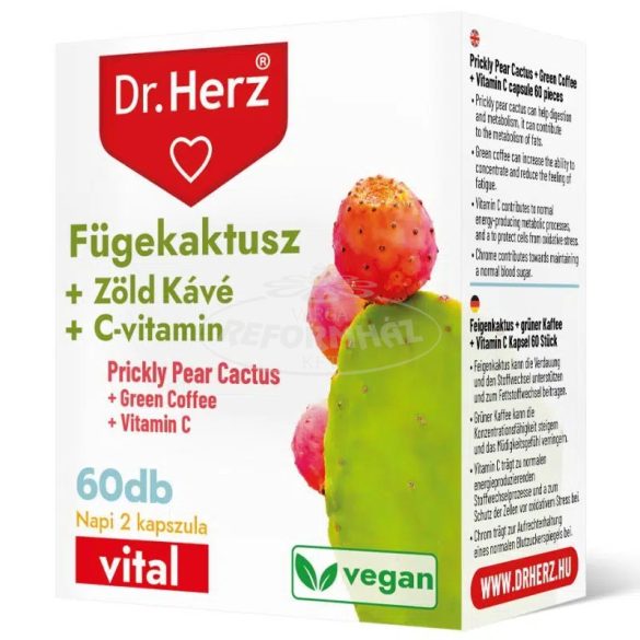 Dr Herz Fügekaktusz + Zöld kávé + C vitamin kapszula 60x